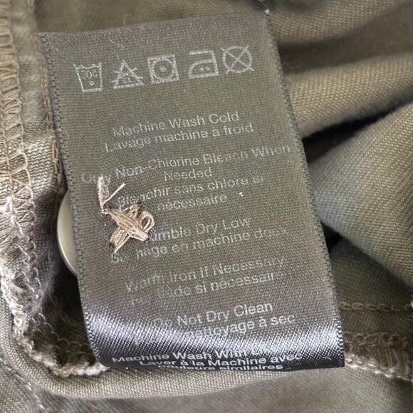 Merrell Straight Leg Capri Pants 100% Cotton Faux Cuff Light Brown Size 10 - Picture 12 of 12